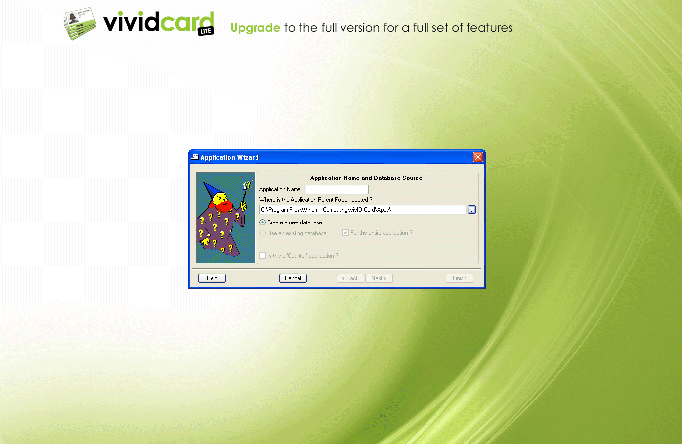 vivID Card Application Wizard