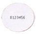 MIFARE Classic 1k white adhesive coin tag, 30mm diameter - with non-matching external numbering - NUID