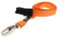 Orange woven breakaway lanyard, 10mm width with safety breakaway and metal lobster clip  (Pack of 100)