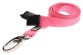 Pink woven breakaway lanyard, 10mm width with safety breakaway and metal lobster clip  (Pack of 100)