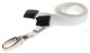 White woven breakaway lanyard, 10mm width with safety breakaway and metal lobster clip  (Pack of 100)