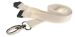 White Bamboo Biodegradable Lanyards, 10mm width with safety breakaway and metal lobster clip (Pack of 100).  Helping organisations to reduce their carbon footprint; bamboo fibre 100% biodegradable so when the lanyard is no longer required, it will degrade naturally.
