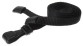 Black woven breakaway lanyard, 10mm width with safety breakaway and plastic J  clip (Pack of 100)