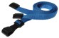 Mid blue woven breakaway lanyard, 10mm width with safety breakaway and plastic J  clip (Pack of 100)