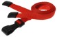 Red woven breakaway lanyard, 10mm width with safety breakaway and plastic J  clip (Pack of 100)