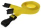 Yellow woven breakaway lanyard, 10mm width with safety breakaway and plastic J  clip (Pack of 100)