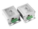 SPX-7400:  SUPREX&reg; Wired Wiegand Reader-Extender - Fiber Optic, Multi-Mode communication link. Connect readers to access controllers without Wiegand distance limits, using multi-mode Fiber Optic cable. Typical range is 2 miles (3.21 km), depending on environmental conditions.
The Suprex is a pair of units; a Central Unit and a Remote unit. The Central Unit connects to the access control panel, and the Remote Unit connects to the Reader. The multi-mode Fiber Optic connection runs between the Central and Remote units.
The SPX-7400 is suitable for connecting up to 8 readers when used with EXP-2000 Expansion Module Sets. Use 1 Expansion Set for each additional reader. Durable aluminum housing.

Other Suprex models are available to link readers with an access control panel over single-mode Fiber Optic, Ethernet, 2-wire RS-485, or Wireless connections.
FEATURES:
-Recommended for sites with dark fiber, or to solve environmental challenges such as excessive heat, lightning, saltwater intrusion, erosion, or corrosive environments such as industrial sites 
-Supported data interfaces: Wiegand, Wiegand keypad, Strobed, and unsupervised F/2F
-Supports up to 248 bits of credential data
-Supports LED and REX switch I/O
-Onboard relays for door strike / gate activation
-Fiber cable connects to Suprex units with ST style connector